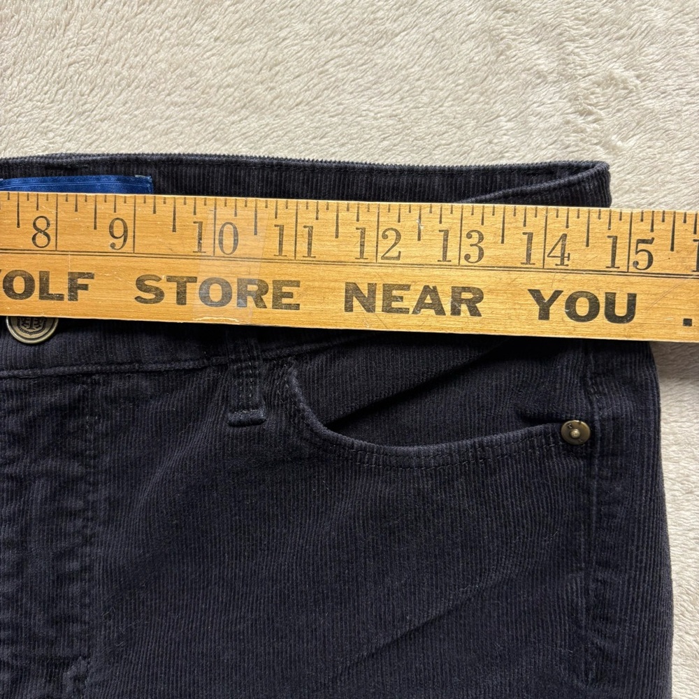 Talbots Corduroy Pants Women Sz 4 Black High Waist Jegging Ankle Stretch - Picture 3 of 9